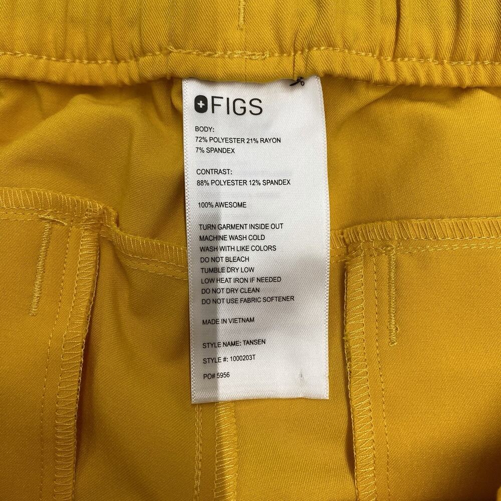 FIGS Tansen Jogger Scrub Pants Men L Tall Yellow Drawstring Pockets Po#5956 NWOT - Picture 2 of 11